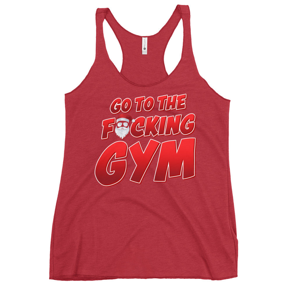 Go To The F*cking Gym Santa Women's Racerback Tank