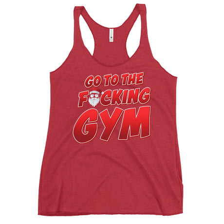 Go To The F*cking Gym Santa Women's Racerback Tank