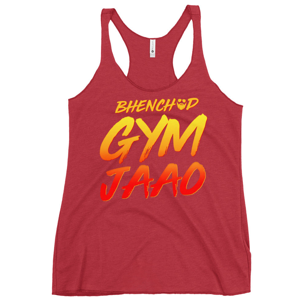 Bhenchod Gym Jaao Women's Racerback Tank