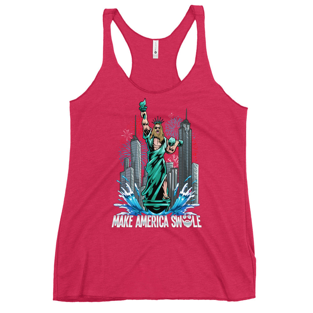Make America Swole (Image) Women's Racerback Tank