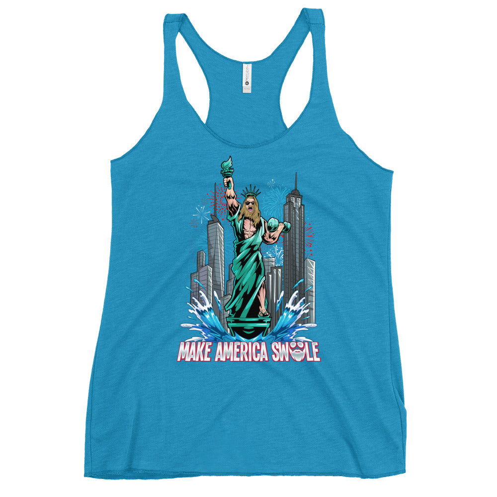 Make America Swole (Image) Women's Racerback Tank