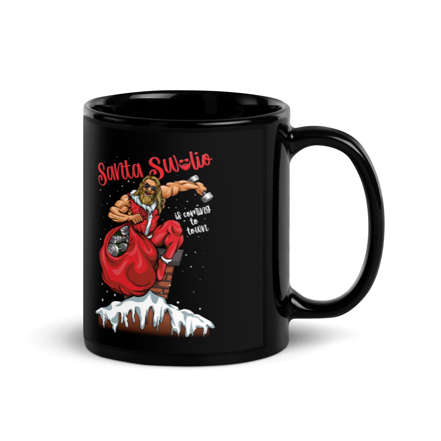 Santa Swolio Is Coming To Town Mug