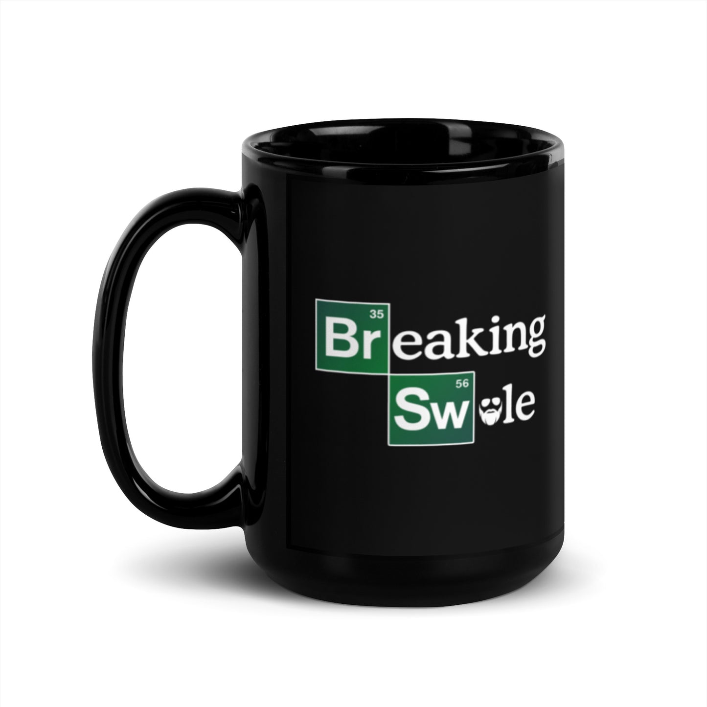 Breaking Swole Black Mug
