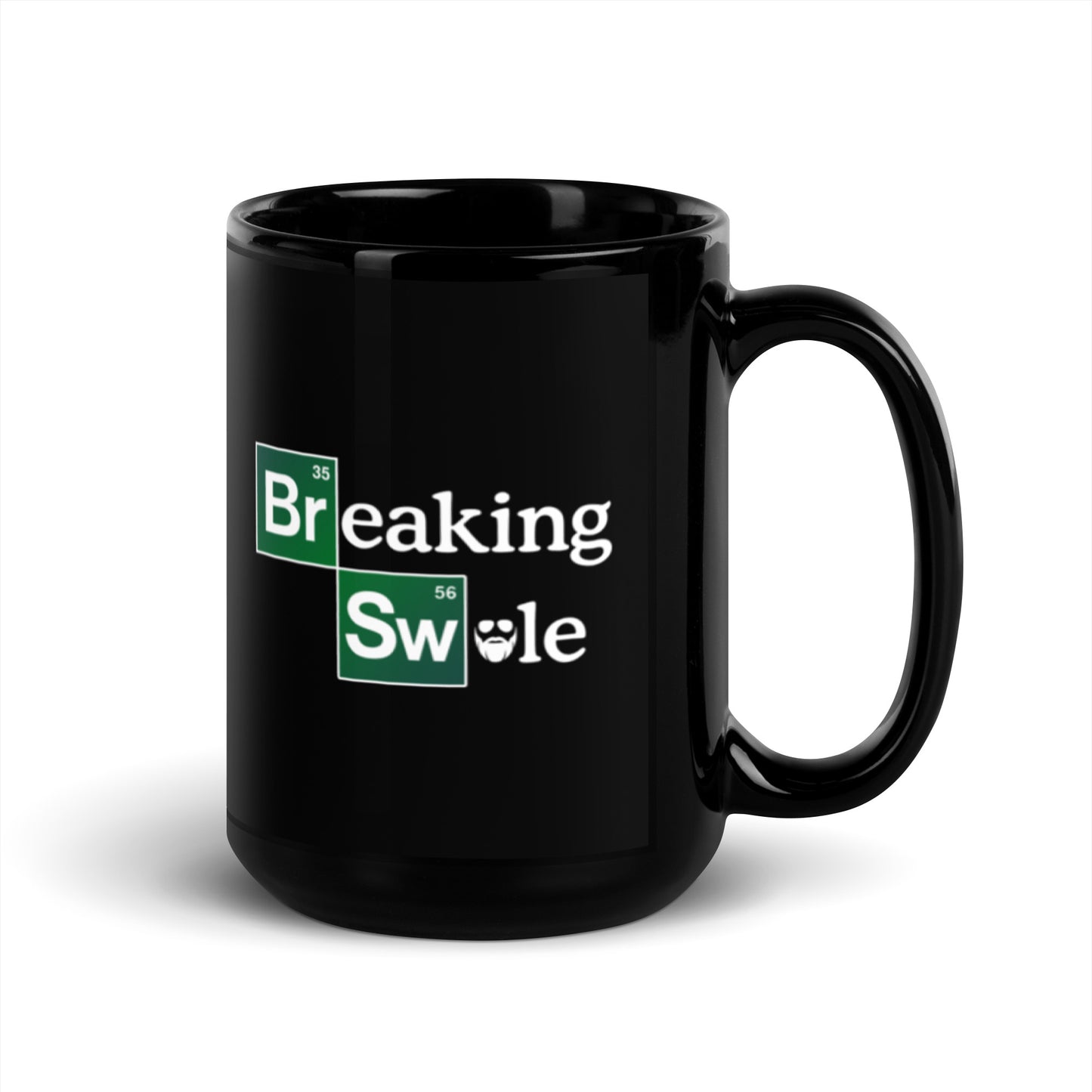 Breaking Swole Black Mug