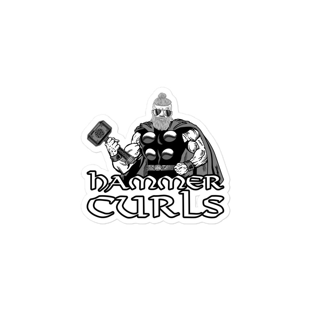 Hammer Curls Sticker