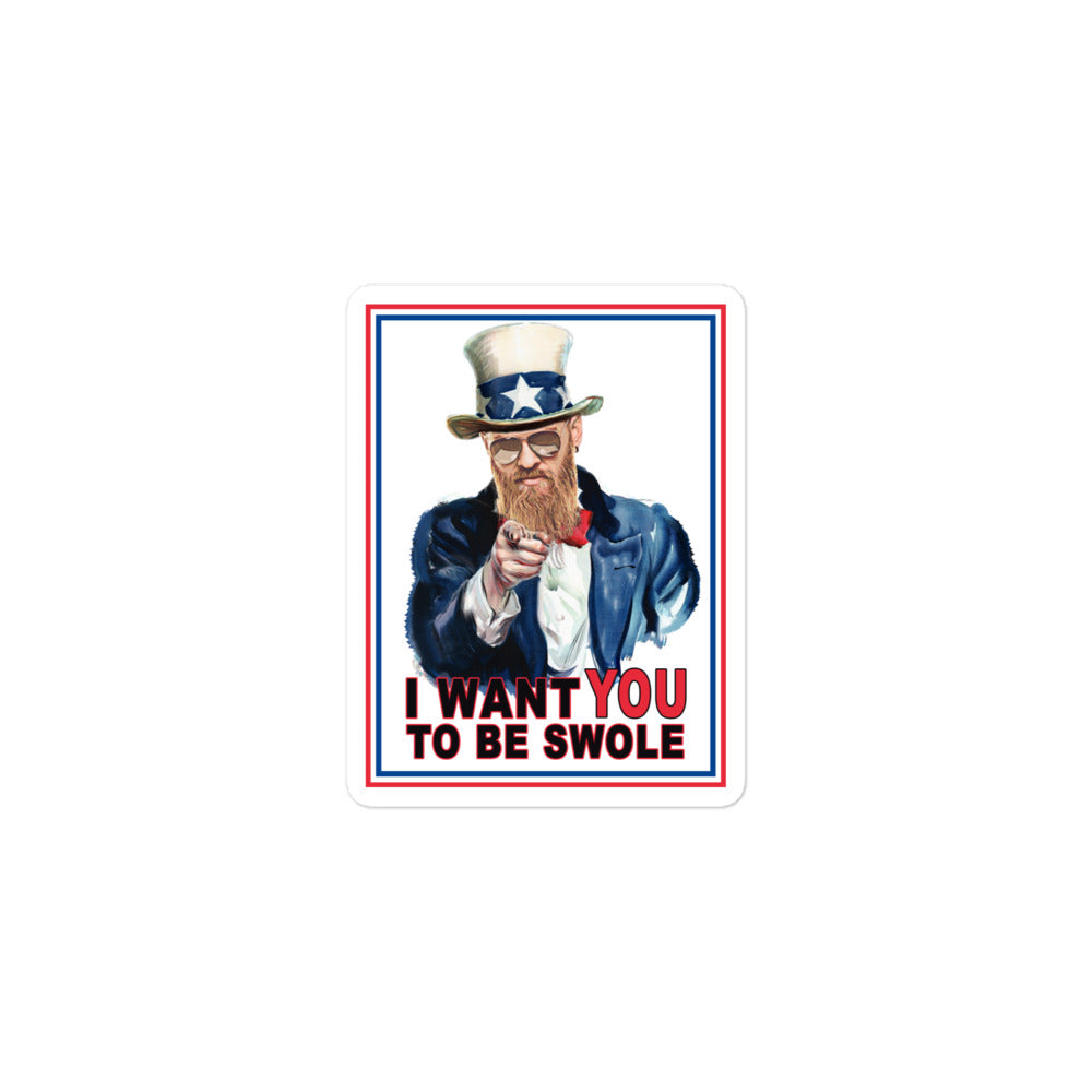 I Want You To Be Swole Sticker
