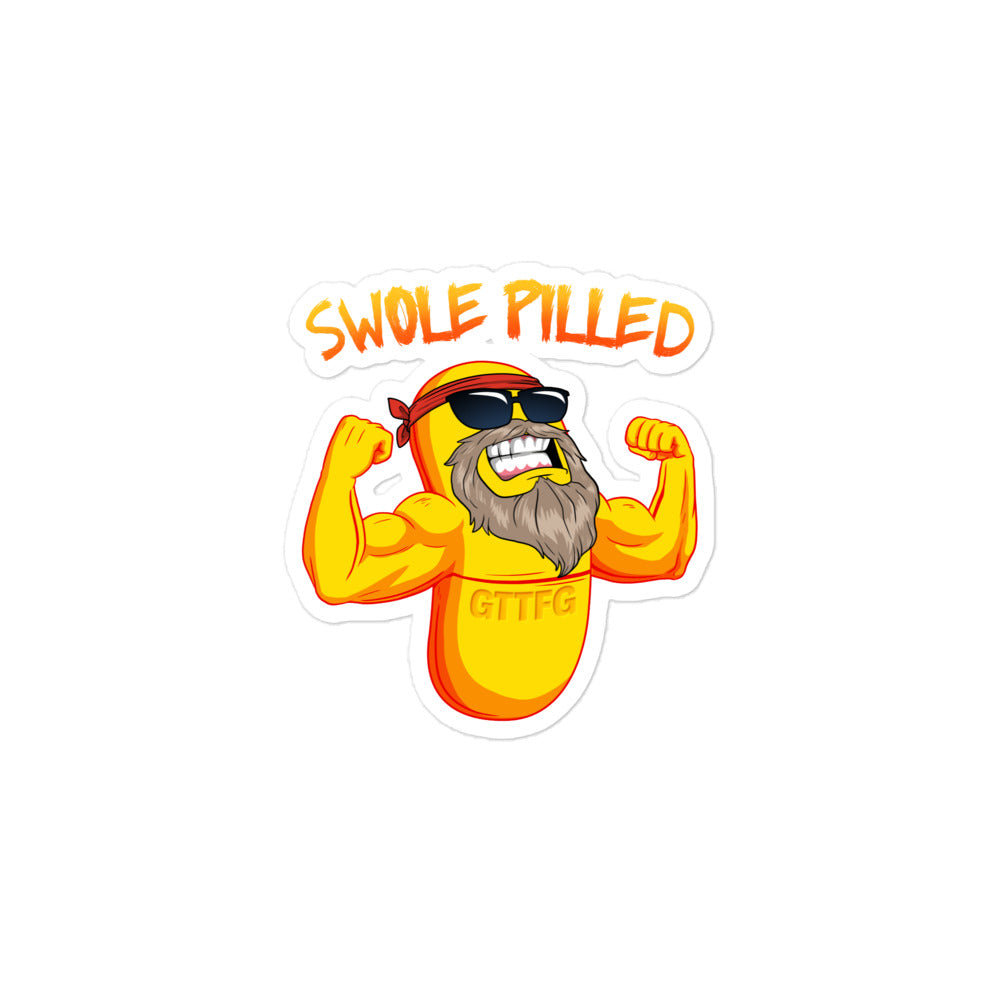 Swole Pilled Sticker