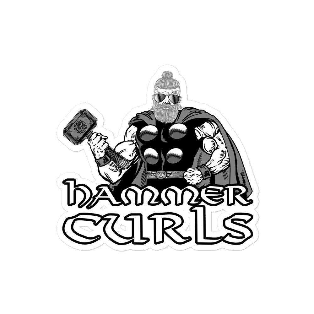 Hammer Curls Sticker