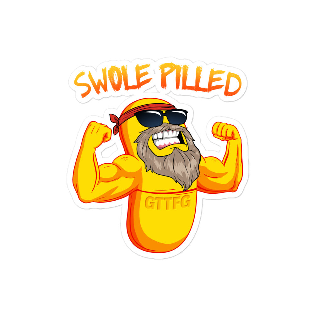 Swole Pilled Sticker