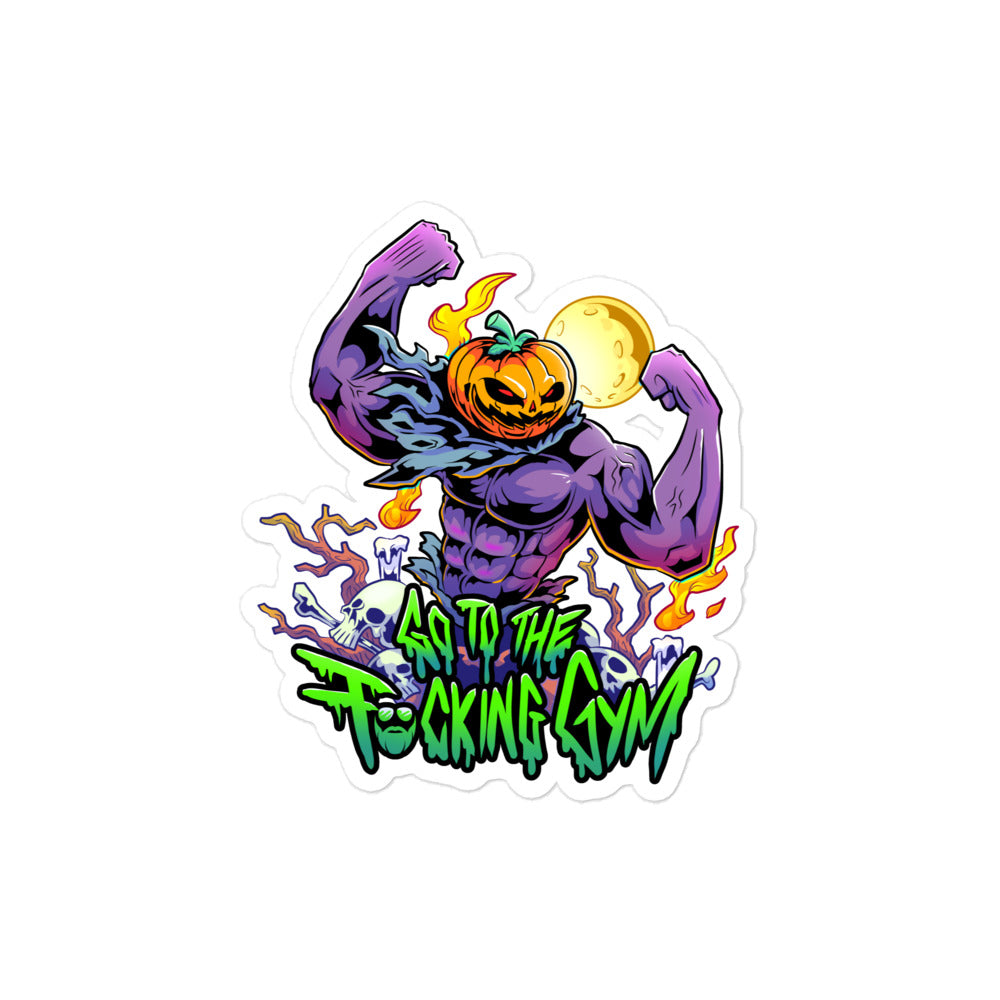 Pumpkin Head Go To The F*cking Gym Stickers