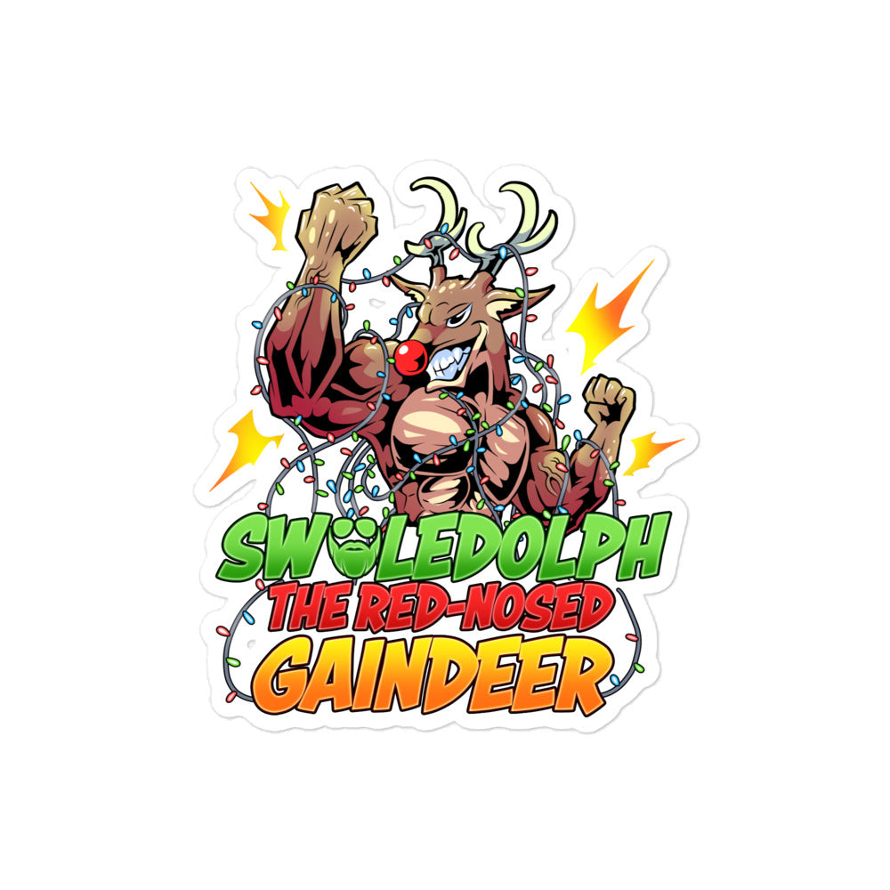 Swoledolph The Red-Nosed Gaindeer Sticker