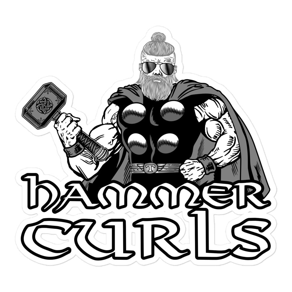 Hammer Curls Sticker