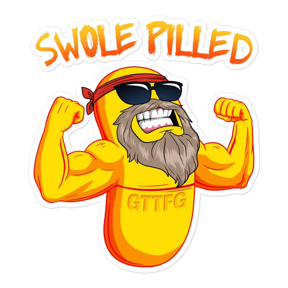 Swole Pilled Sticker