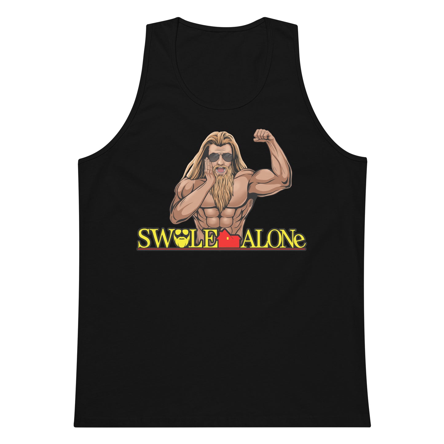 Swole Alone (Image) Premium Tank Top
