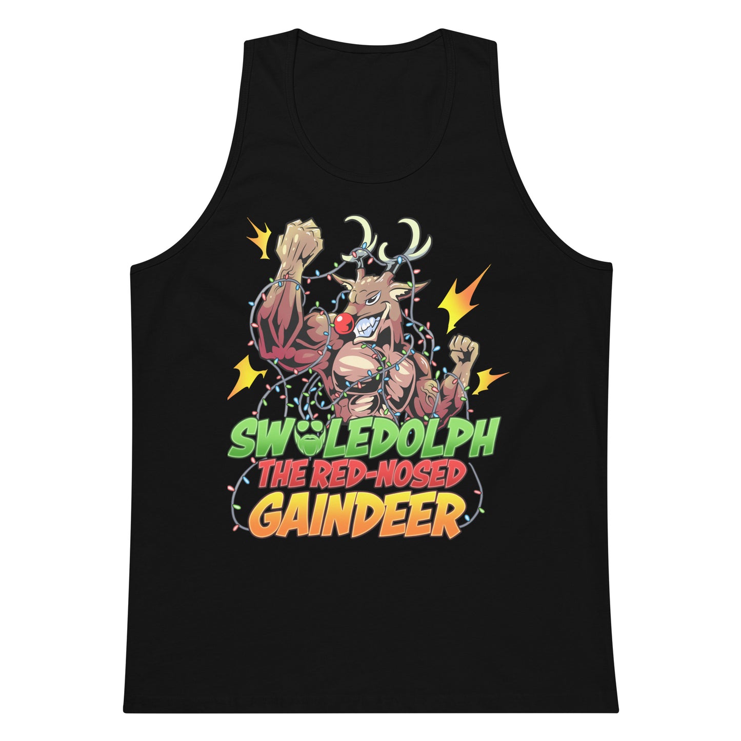 Swoledolph The Red-Nosed Gaindeer Premium Tank Top