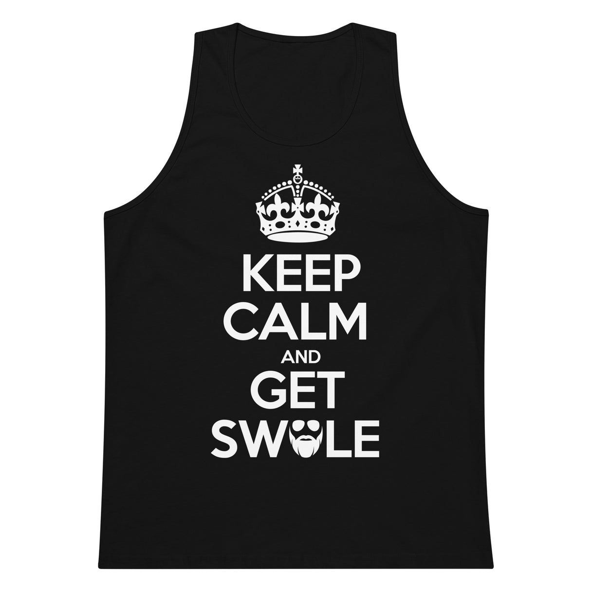 Keep Calm And Get Swole Men’s Premium Tank Top