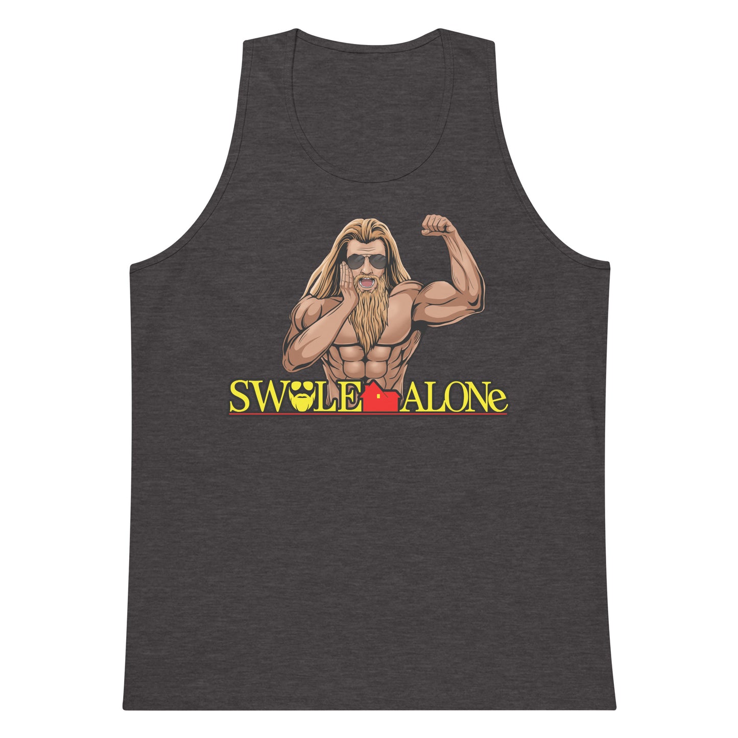 Swole Alone (Image) Premium Tank Top