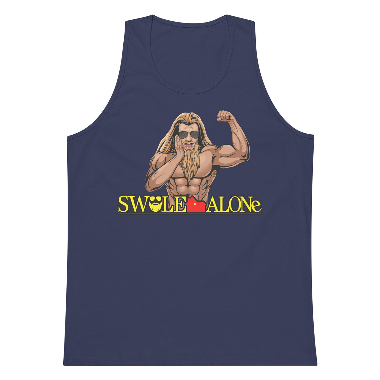 Swole Alone (Image) Premium Tank Top
