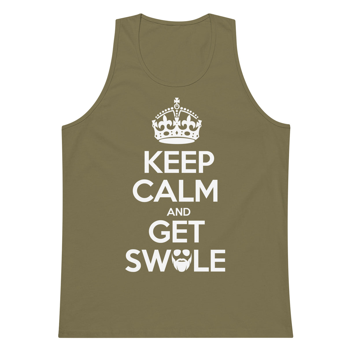 Keep Calm And Get Swole Men’s Premium Tank Top