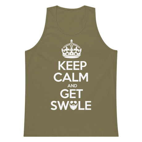 Keep Calm And Get Swole Men’s Premium Tank Top
