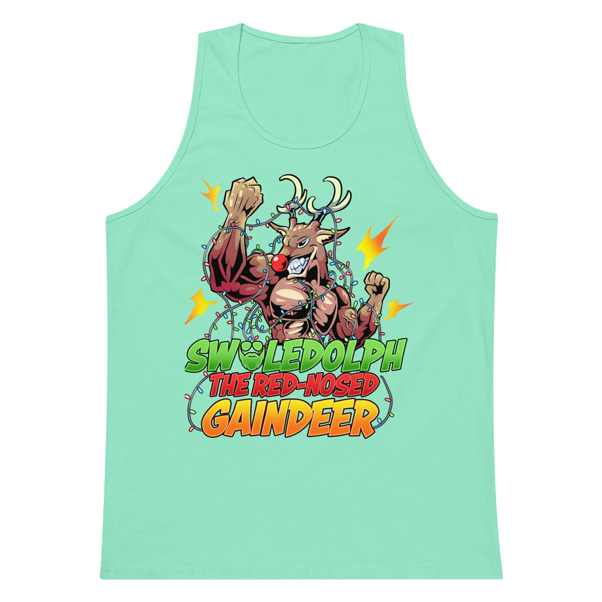 Swoledolph The Red-Nosed Gaindeer Premium Tank Top