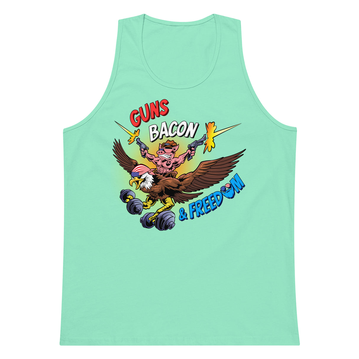 Guns, Bacon & Freedom (Image) Premium Tank Top