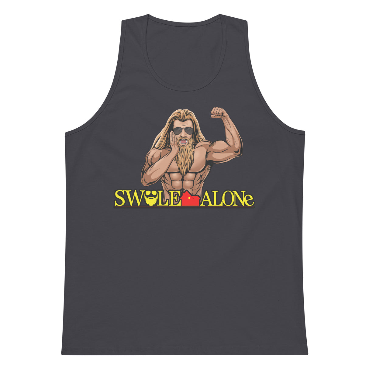 Swole Alone (Image) Premium Tank Top