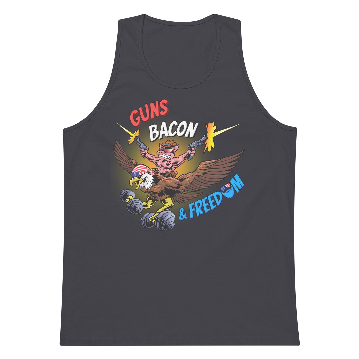 Guns, Bacon & Freedom (Image) Premium Tank Top