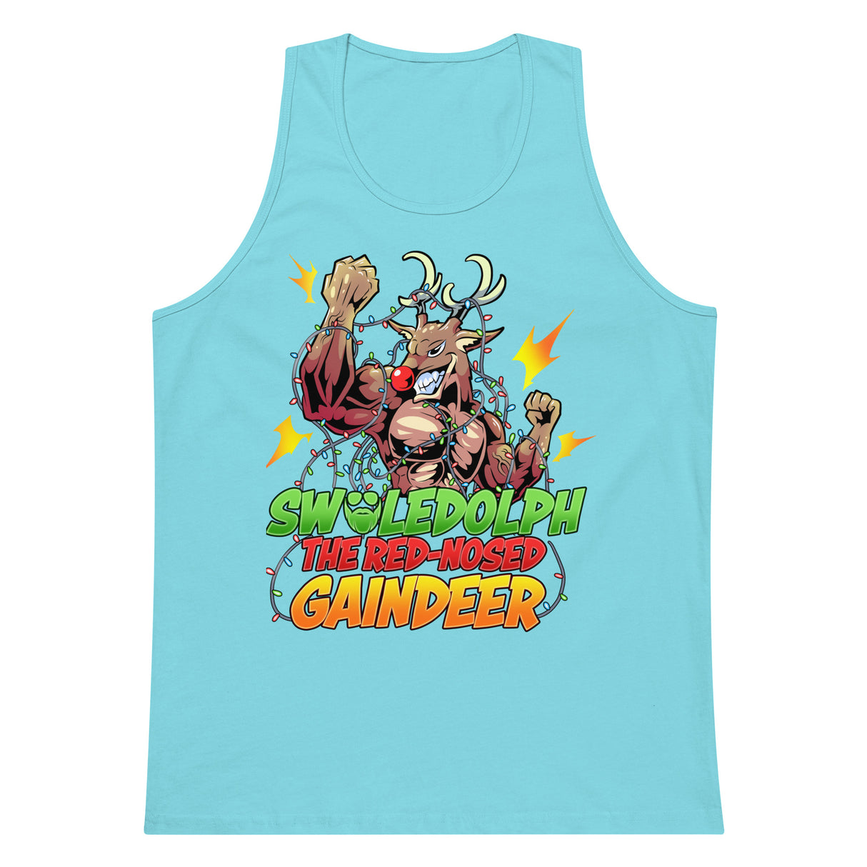 Swoledolph The Red-Nosed Gaindeer Premium Tank Top