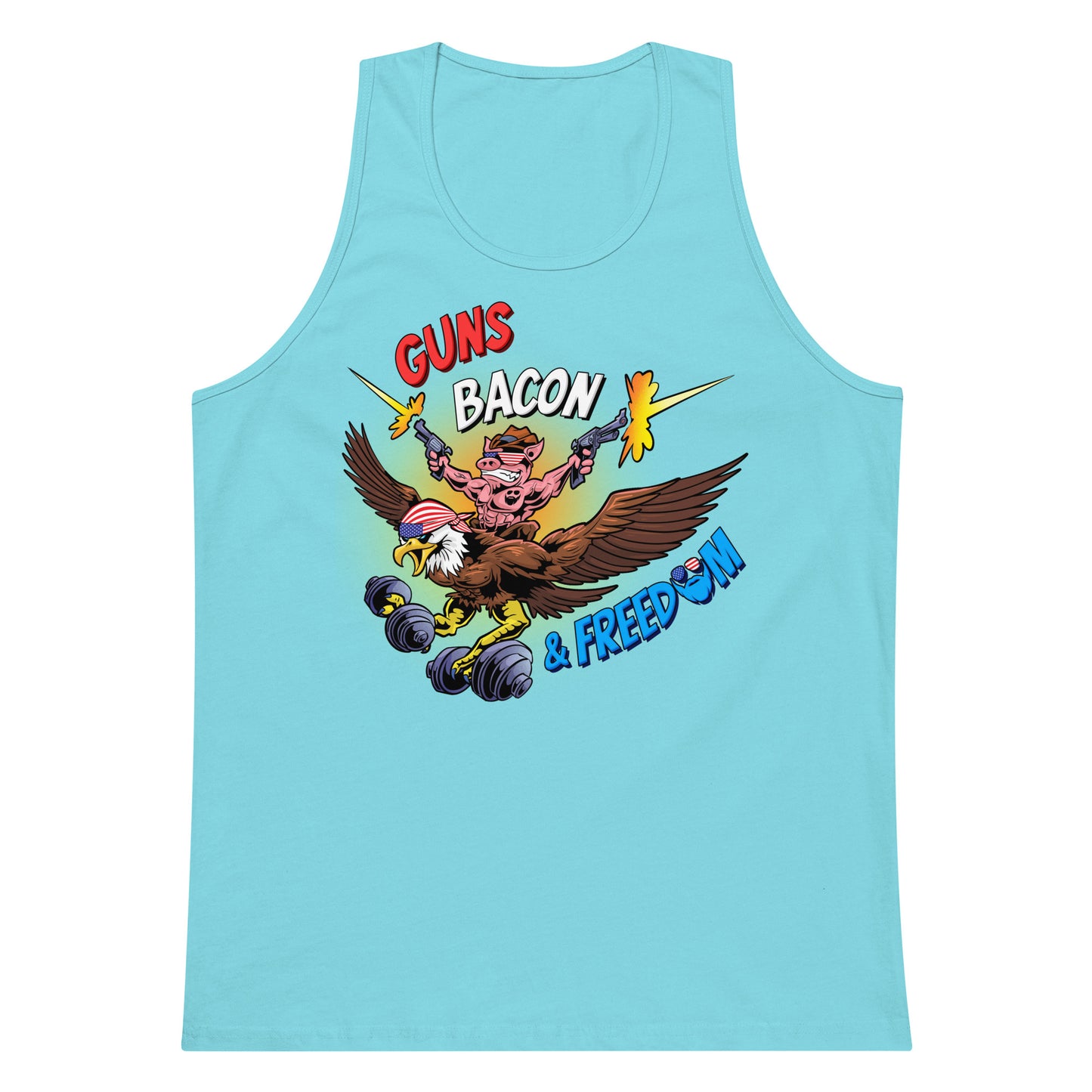 Guns, Bacon & Freedom (Image) Premium Tank Top