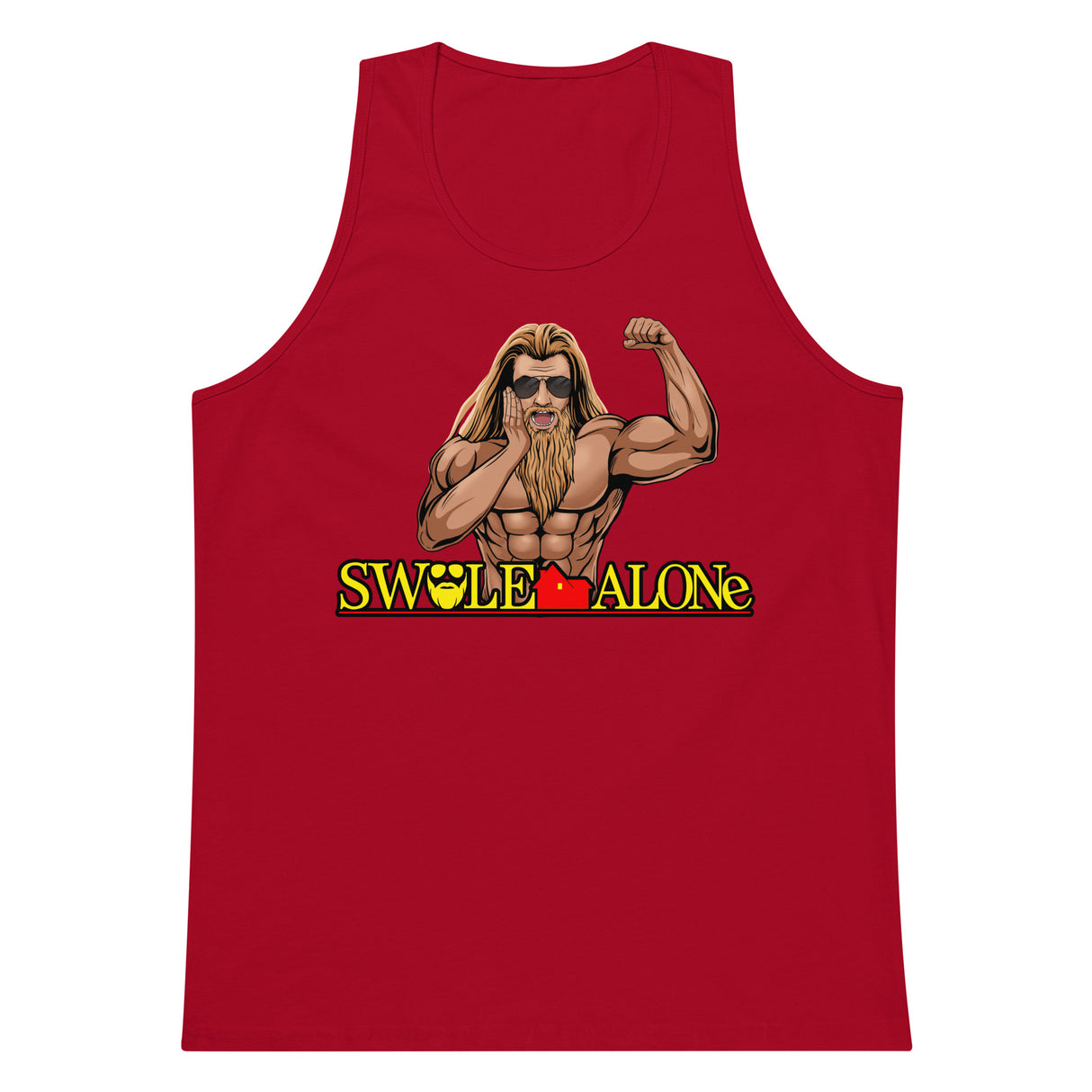 Swole Alone (Image) Premium Tank Top