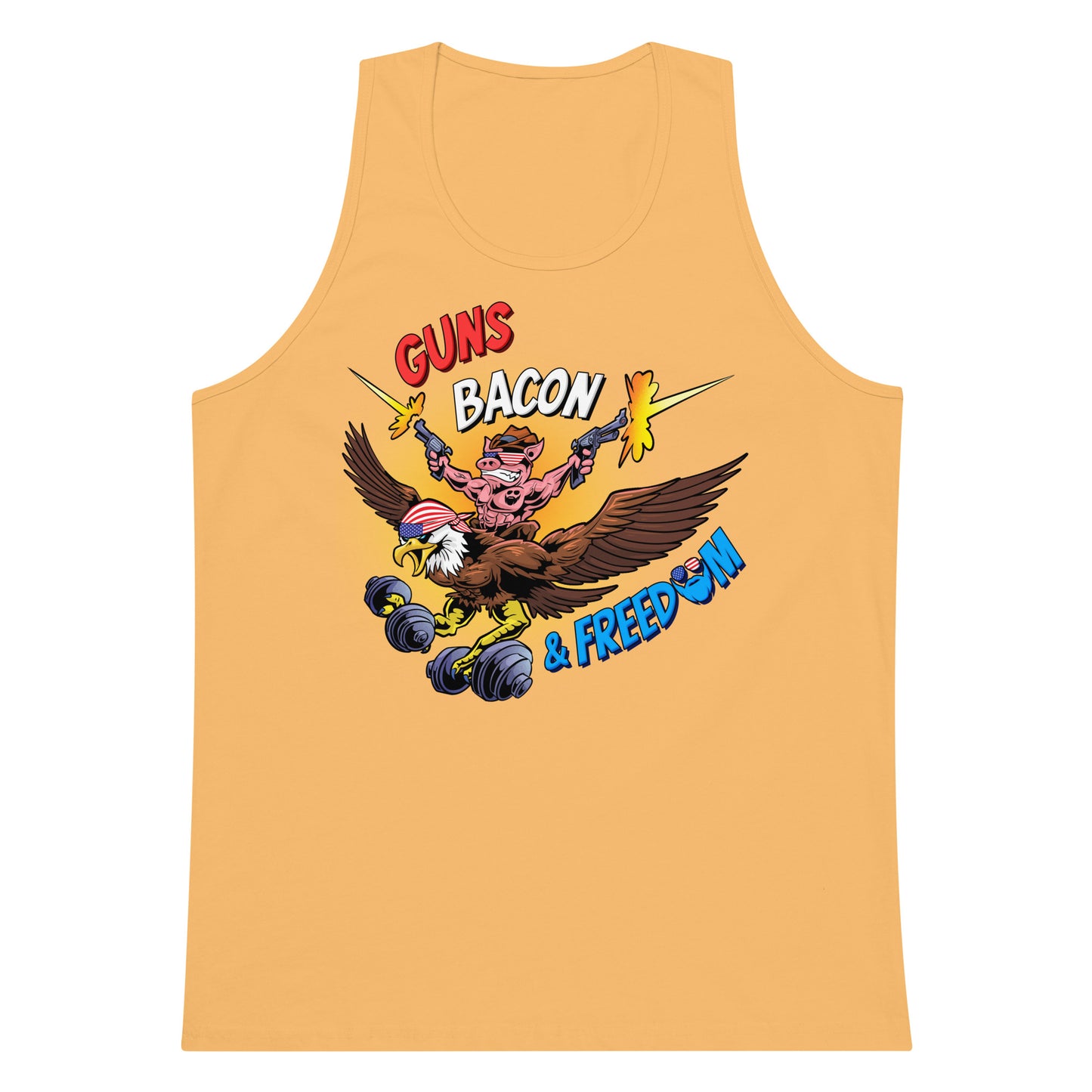 Guns, Bacon & Freedom (Image) Premium Tank Top