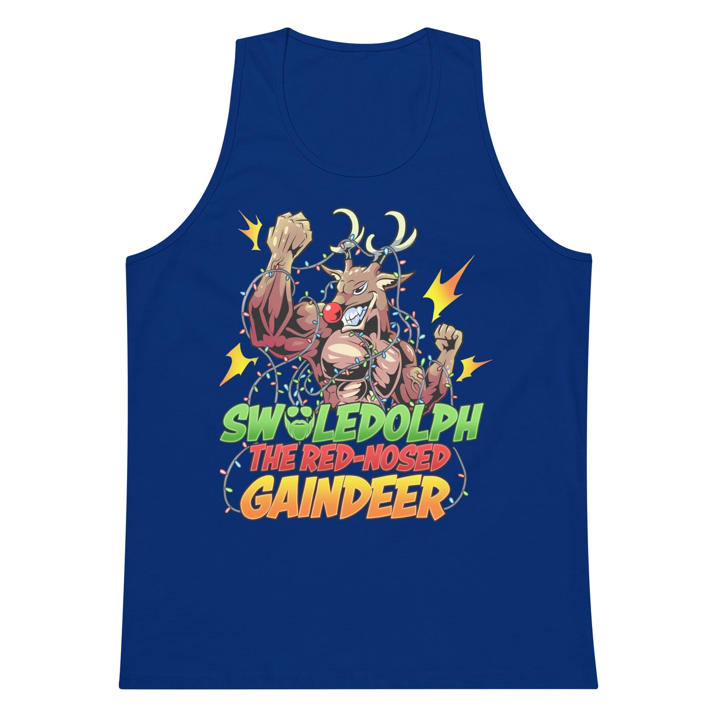 Swoledolph The Red-Nosed Gaindeer Premium Tank Top