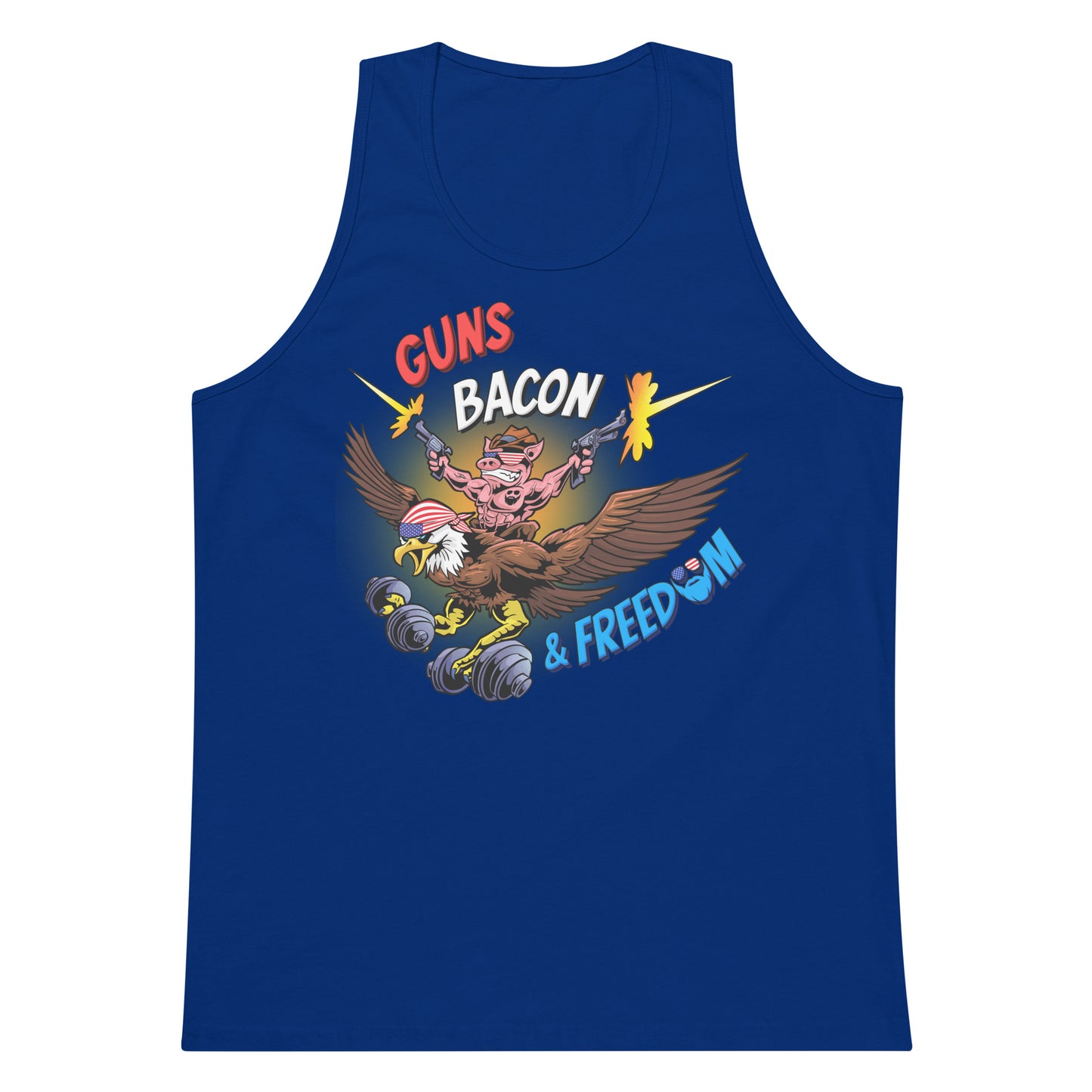 Guns, Bacon & Freedom (Image) Premium Tank Top