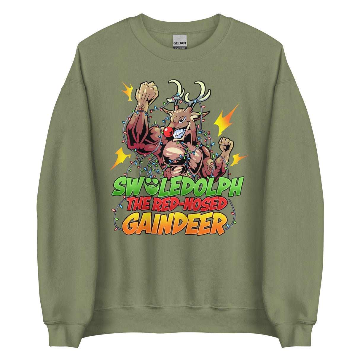 Swoledolph The Red-Nosed Gaindeer Sweatshirt