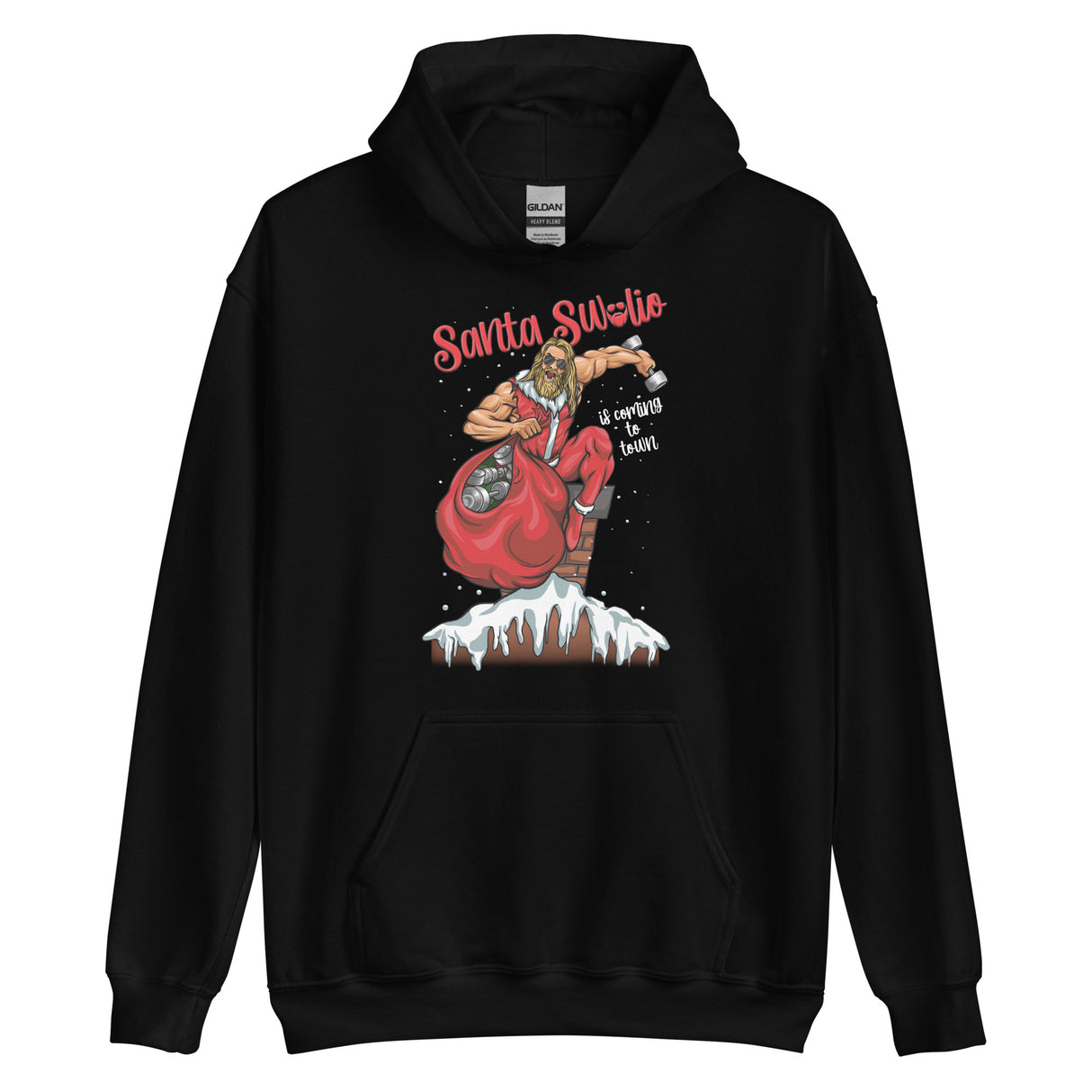 Santa Swolio Is Coming To Town Hoodie