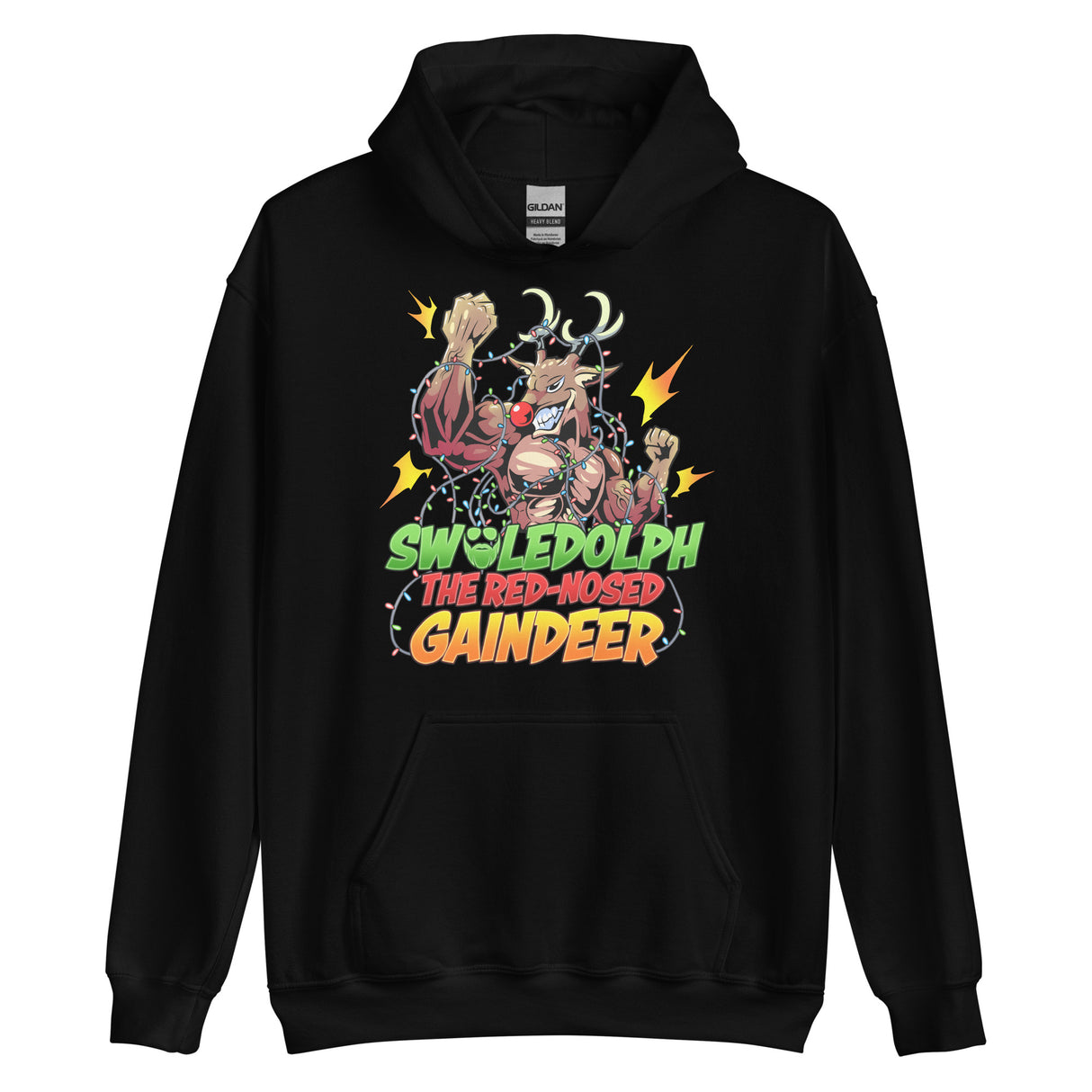 Swoledolph The Red-Nosed Gaindeer Hoodie