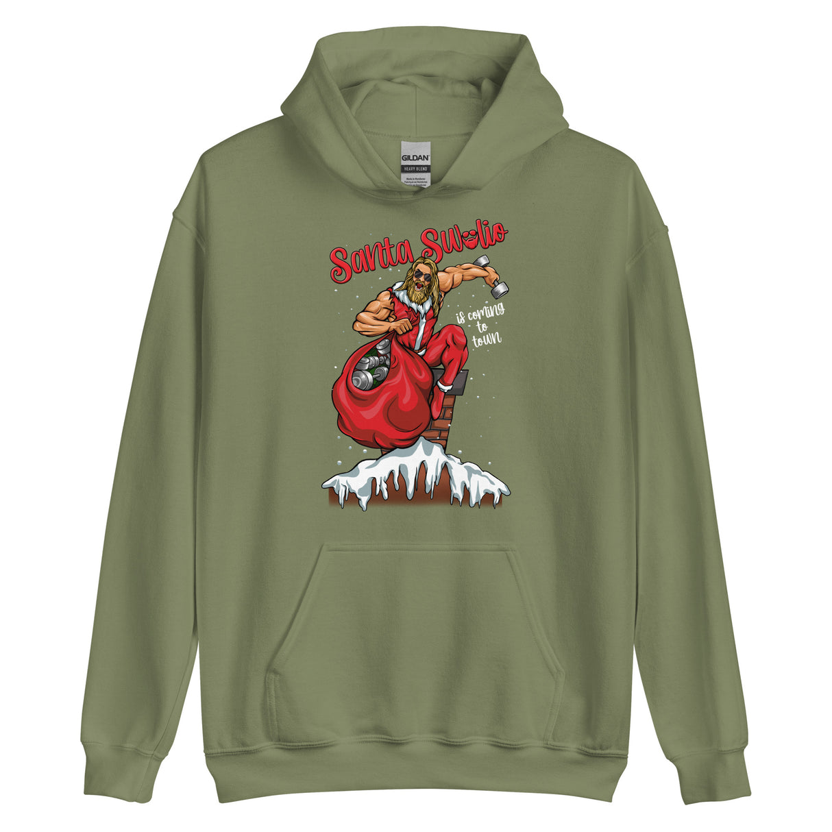 Santa Swolio Is Coming To Town Hoodie
