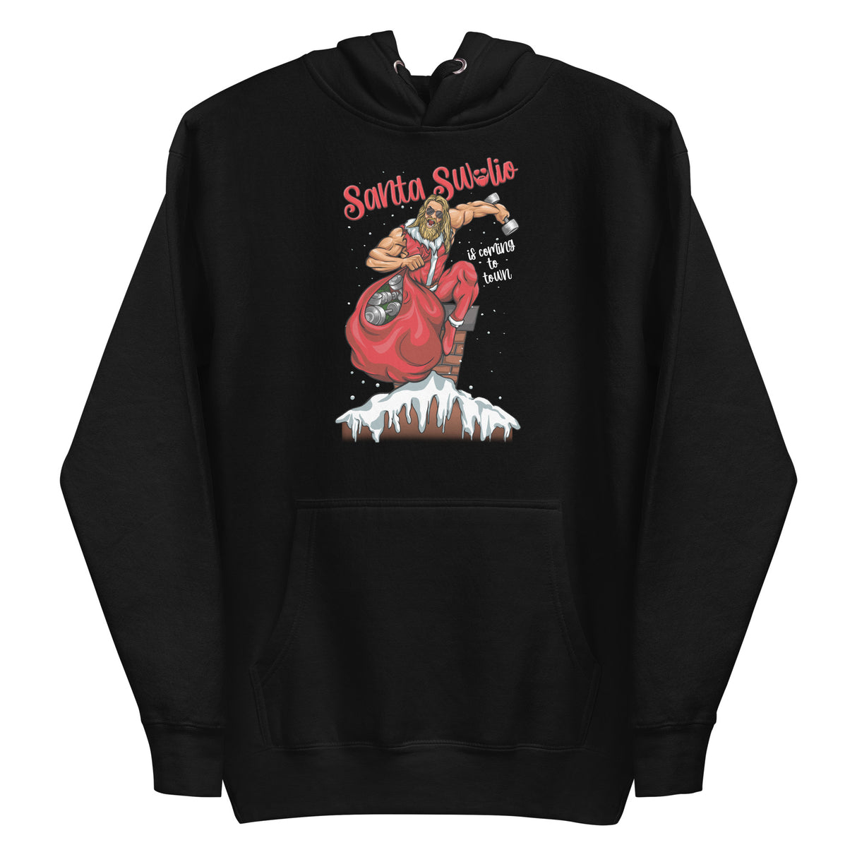 Santa Swolio Is Coming To Town Premium Hoodie