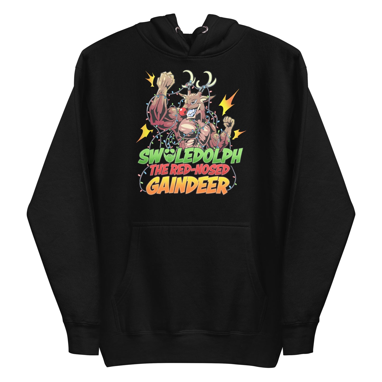 Swoledolph The Red-Nosed Gaindeer Premium Hoodie