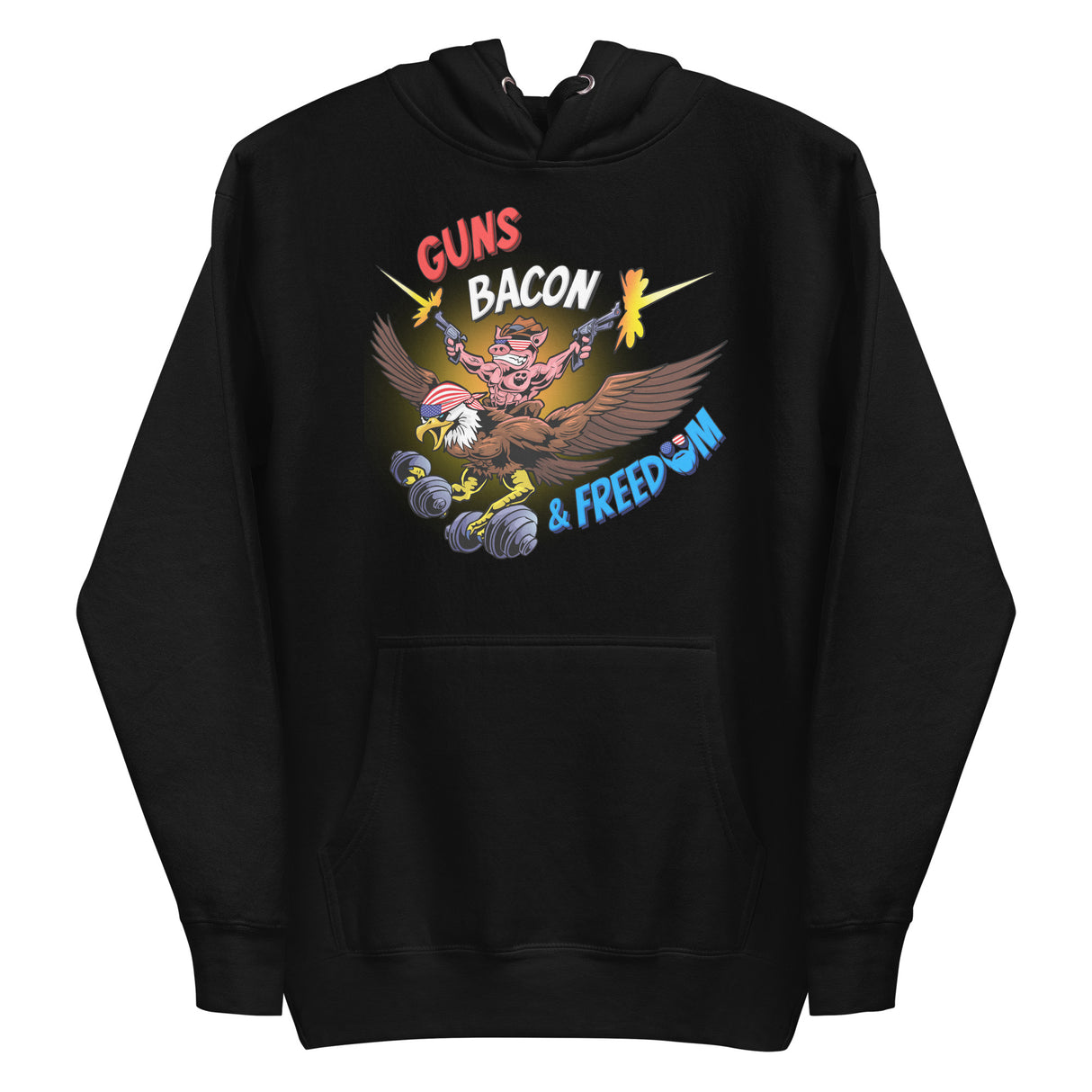 Guns, Bacon & Freedom (Image) Premium Hoodie