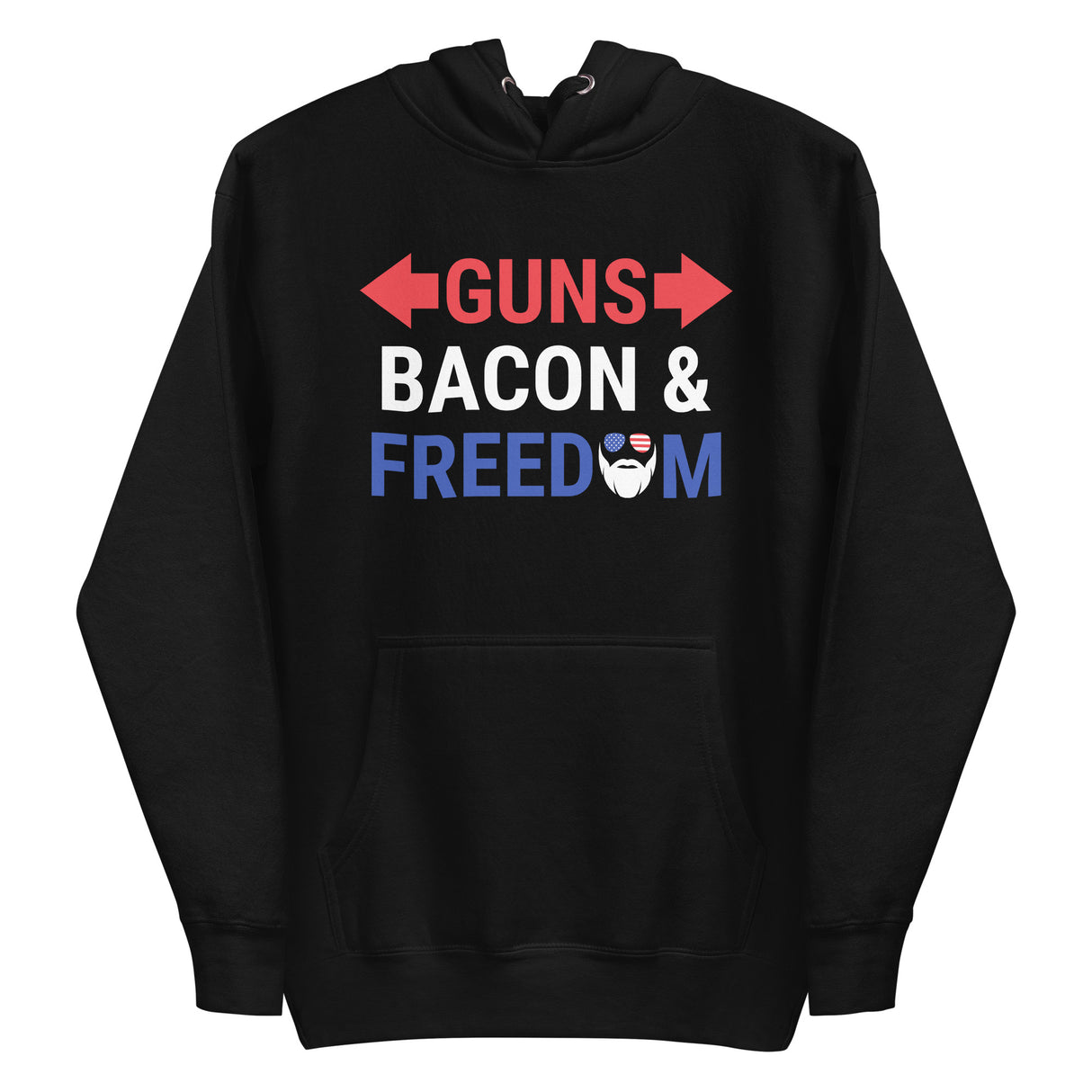 Guns, Bacon & Freedom (Text) Premium Hoodie