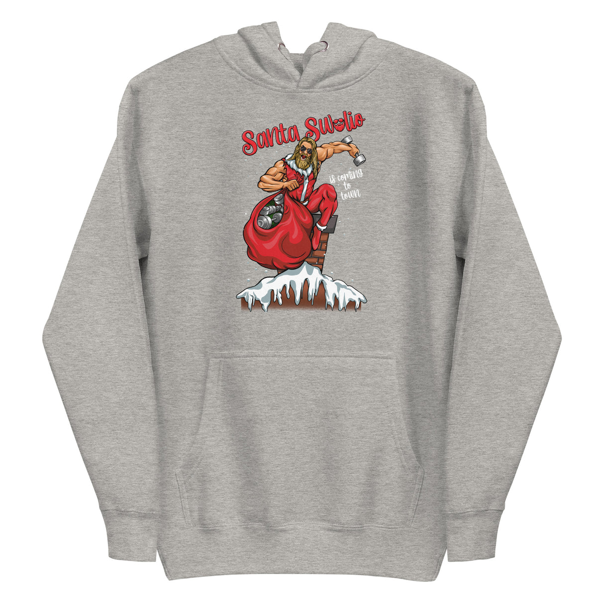 Santa Swolio Is Coming To Town Premium Hoodie