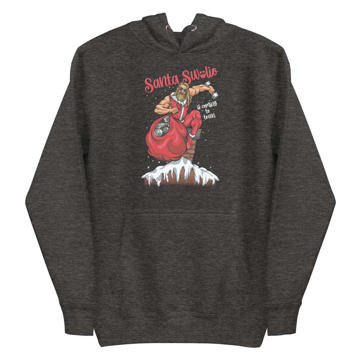 Santa Swolio Is Coming To Town Premium Hoodie