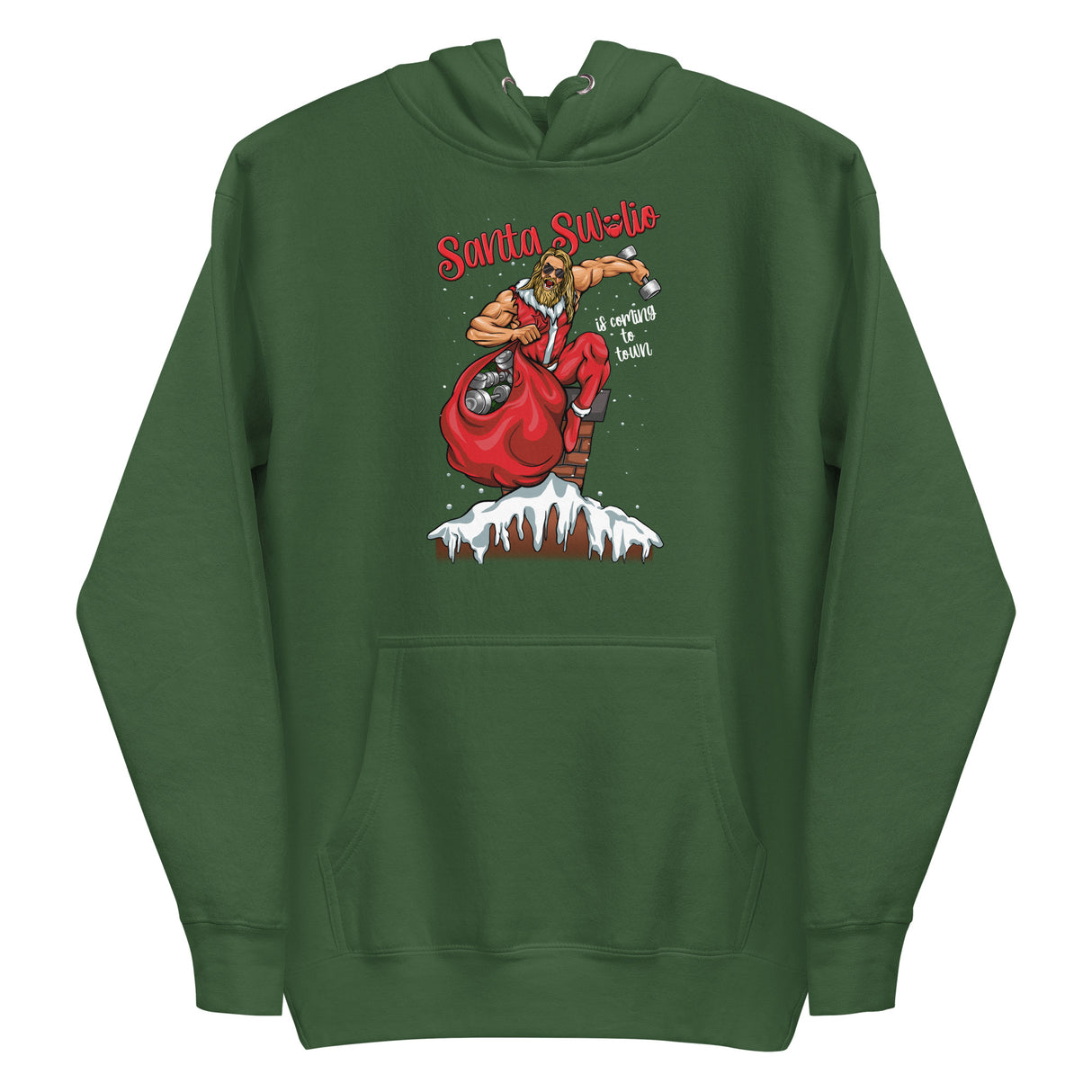 Santa Swolio Is Coming To Town Premium Hoodie