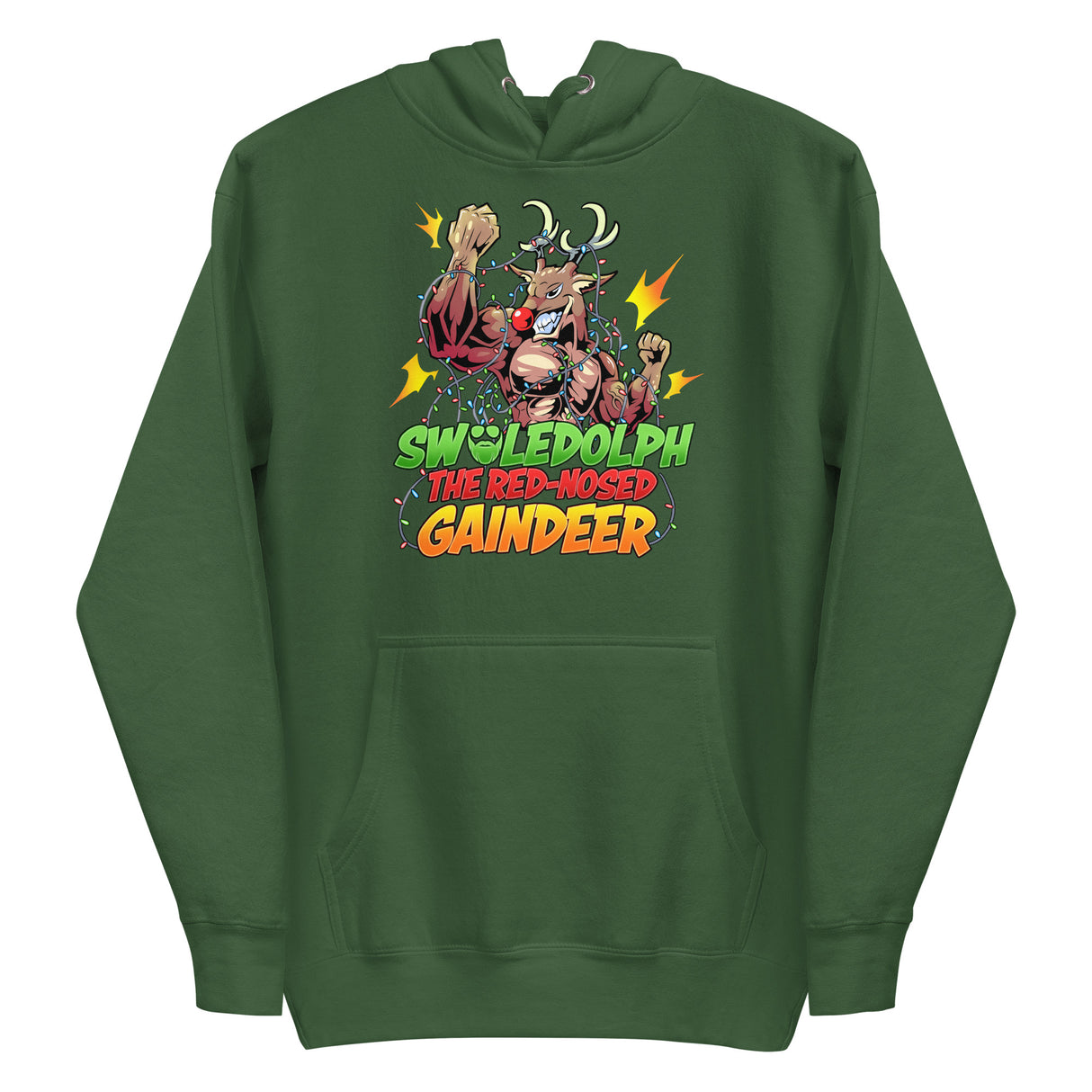 Swoledolph The Red-Nosed Gaindeer Premium Hoodie