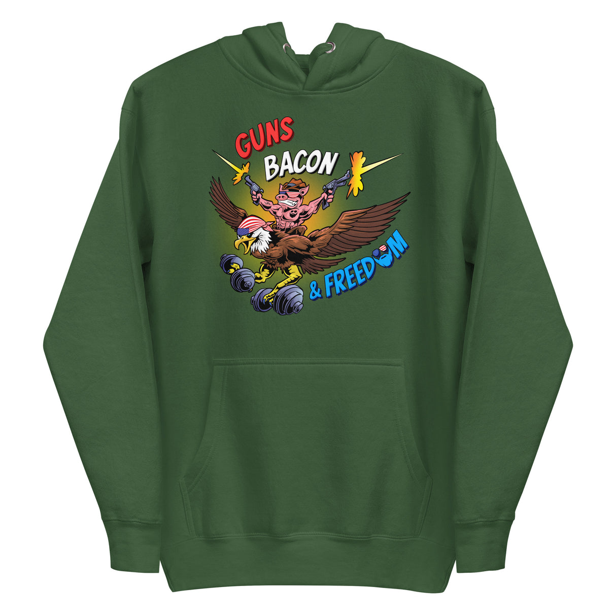 Guns, Bacon & Freedom (Image) Premium Hoodie