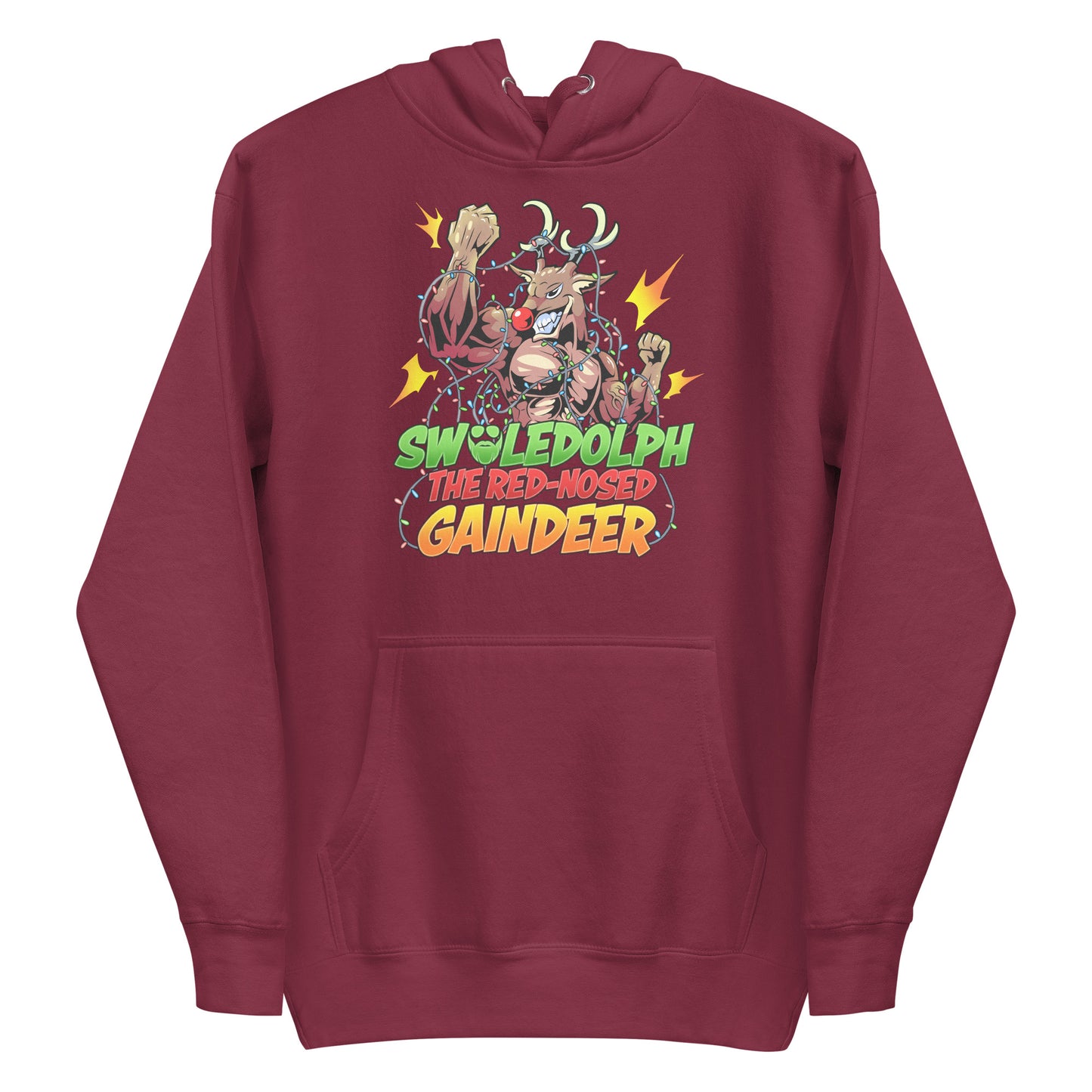 Swoledolph The Red-Nosed Gaindeer Premium Hoodie