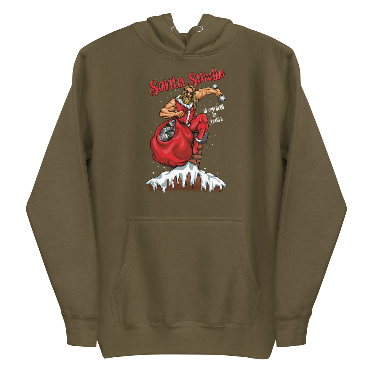 Santa Swolio Is Coming To Town Premium Hoodie