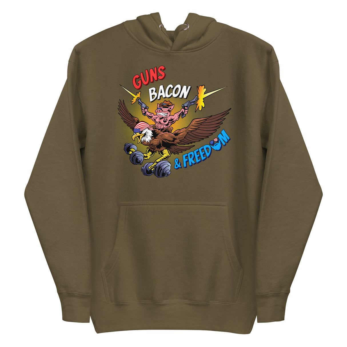Guns, Bacon & Freedom (Image) Premium Hoodie